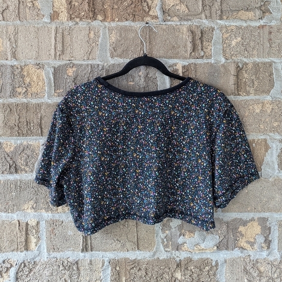 Urban Outfitters Cooperative Confetti Crop Top Pocket Tee Medium - Picture 4 of 6